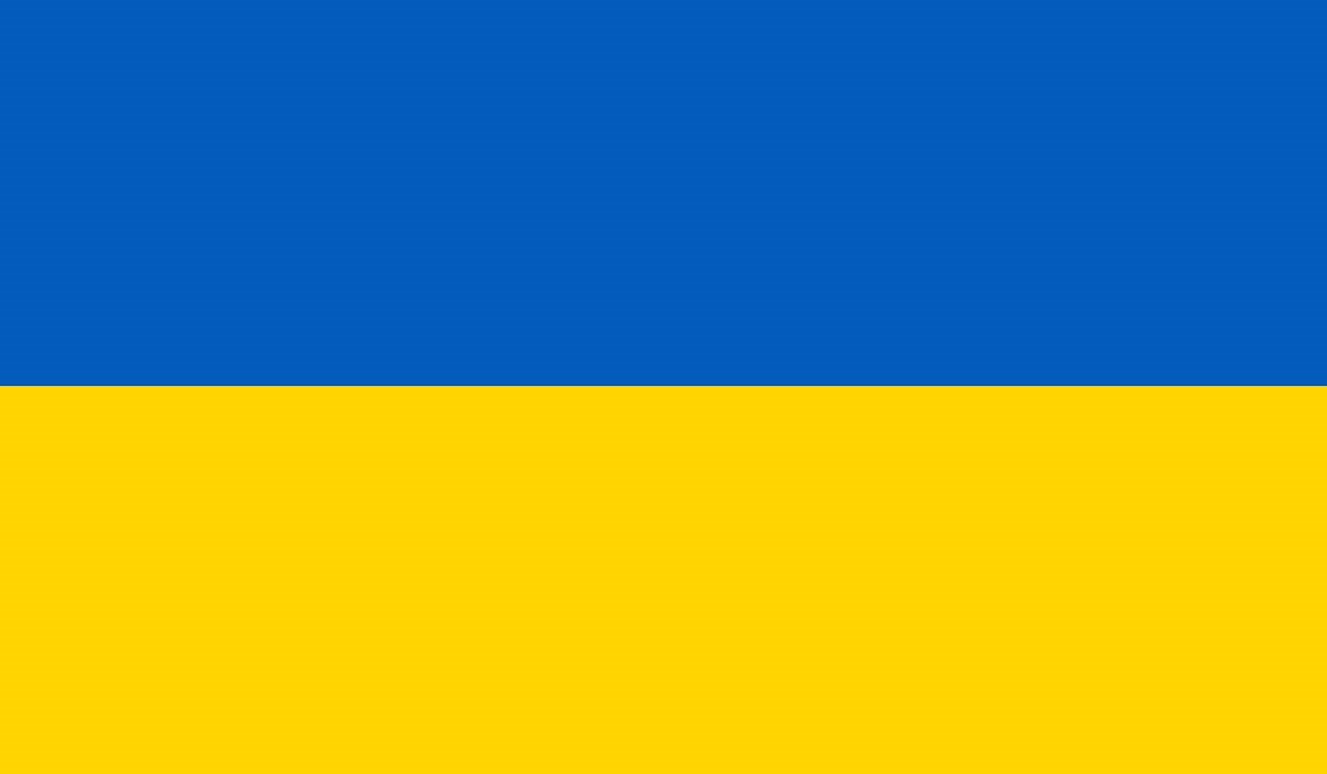 Det ukrainske flagget.